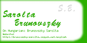 sarolta brunovszky business card